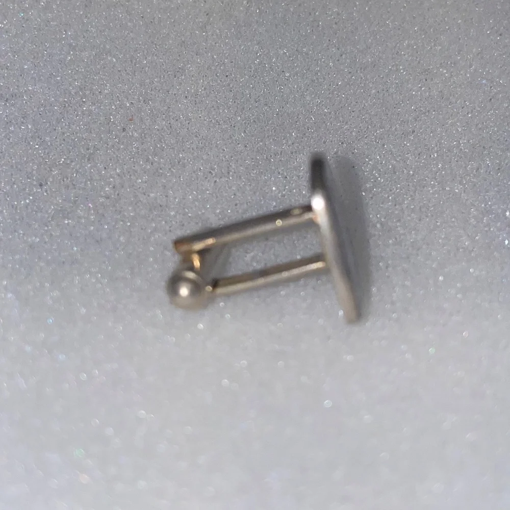 Replacement Lost J Monogram Initial Letter SINGLE Vintage Cuff Link Black Silver
